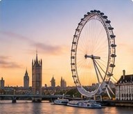 London Eye and Westminster at sunset